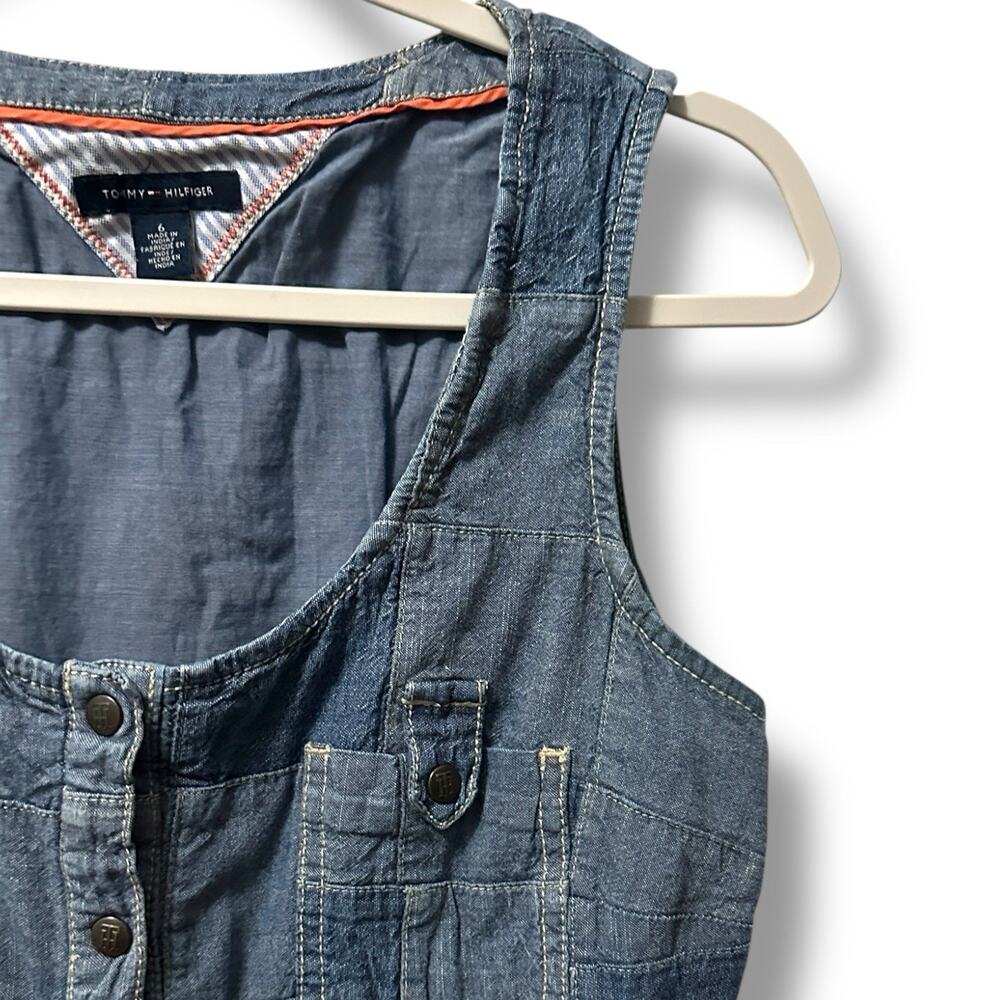 Tommy Hilfiger Denim Patchwork Button Front Dress… - image 2